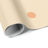 Modern Soft Peach Polka Dots Pastel Pattern ラッピングペーパー (ロールコーナー)