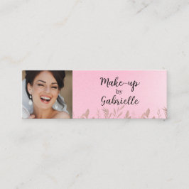 Modern Soft Pink Botanical Photo Script QR Code コーリングカード