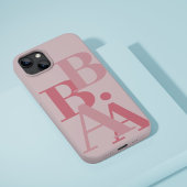Modern Soft Pink initial minimal contemporary iPhoneケース