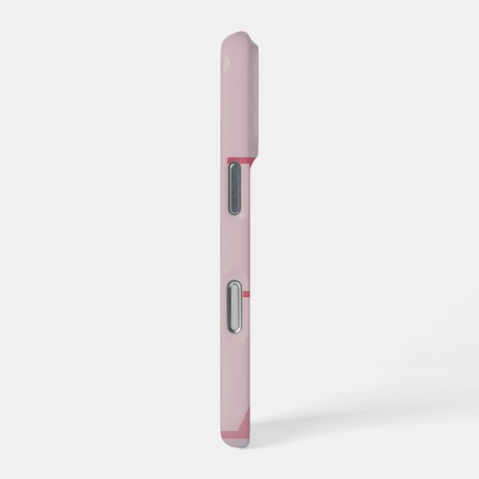 Modern Soft Pink initial minimal contemporary iPhoneケース (右側面)
