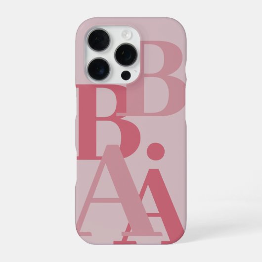Modern Soft Pink initial minimal contemporary iPhoneケース (裏面)