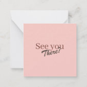 Modern Soft Pink QR Code Wedding  Online RSVP Card ノートカード (裏面)