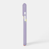 Modern soft Purple initial minimal contemporary iPhoneケース (左側面)