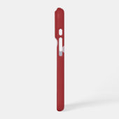 Modern Soft Red Pink initial minimal contemporary iPhoneケース (左側面)