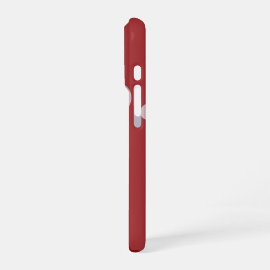 Modern Soft Red Pink initial minimal contemporary iPhoneケース (左側面)