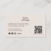  Modern Soft Watercolor Yarn Ball Knitting Crochet 名刺 (裏面)