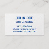 Modern Solar Energy Business Card 名刺 (裏面)