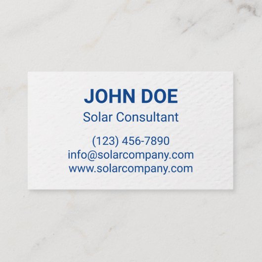 Modern Solar Energy Business Card 名刺 (裏面)