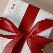 Modern solid red Christmas gift wrapping サテンリボン