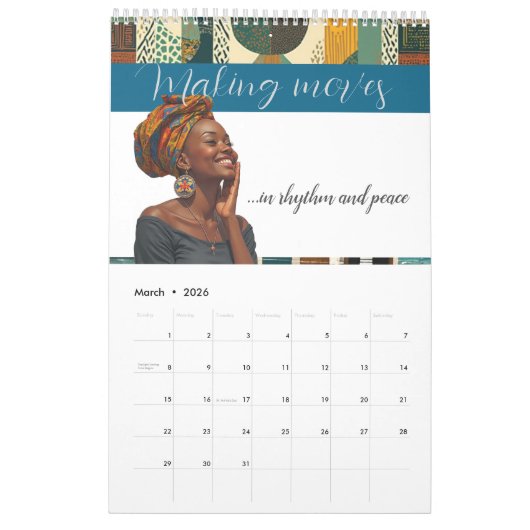 Modern, sophisticated and elegant カレンダー (3月 2026)