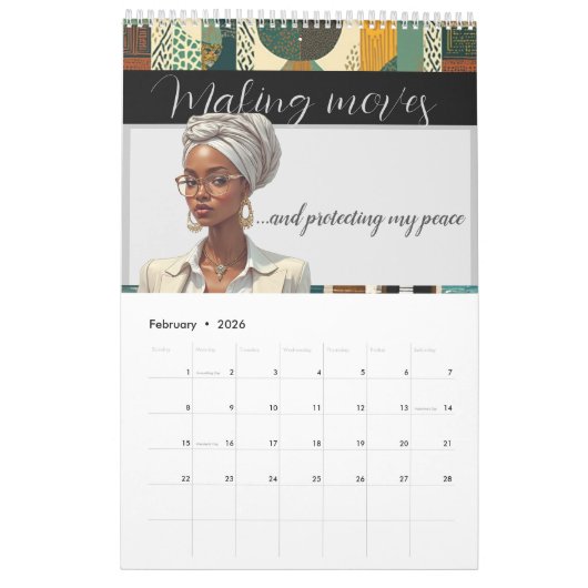 Modern, sophisticated and elegant カレンダー (2月 2026)