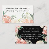 Modern Sophisticated Watercolor Floral 名刺 (正面/裏面)