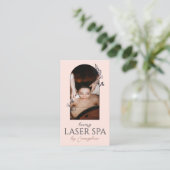 Modern Spa Laser Specialist Floral Rose Arch Photo 名刺 (スタンド正面)