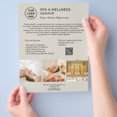 Modern Spa Wellness Center Promotional Business チラシ (手)