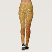 Modern Sparkle Gold Glitter Women’s Leggings レギンス (裏面)