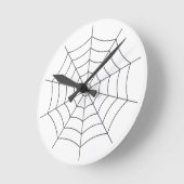 Modern Spider Web Wall Clock - Artistic Gothic ラウンド壁時計 (傾斜)