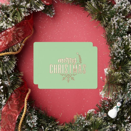 Modern Spiral Christmas Tree Merry Christmas Rose  箔シーズンカード (インサイチュ)