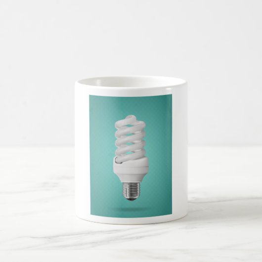 Modern Spiral Compact Fluorescent Lightbulb コーヒーマグカップ (中央)