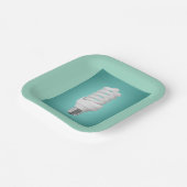 Modern Spiral Compact Fluorescent Lightbulb ペーパープレート (傾斜あり)