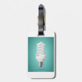 Modern Spiral Compact Fluorescent Lightbulb ラゲッジタグ (裏面縦)