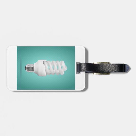 Modern Spiral Compact Fluorescent Lightbulb ラゲッジタグ (裏面横)