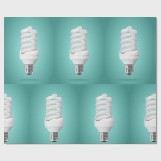 Modern Spiral Compact Fluorescent Lightbulb ラッピングペーパー (フラット)
