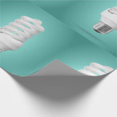 Modern Spiral Compact Fluorescent Lightbulb ラッピングペーパー (角)