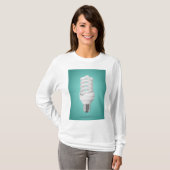 Modern Spiral Compact Fluorescent Lightbulb Tシャツ (正面フル)