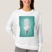 Modern Spiral Compact Fluorescent Lightbulb Tシャツ (正面)