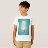 Modern Spiral Compact Fluorescent Lightbulb Tシャツ (正面フル)