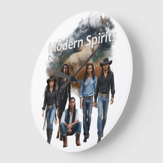 Modern Spirits Crew Cover Art Wall Clock ラージ壁時計 (傾斜)
