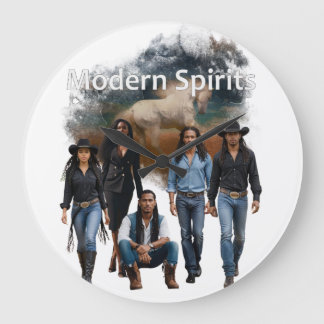 Modern Spirits Crew Cover Art Wall Clock ラージ壁時計