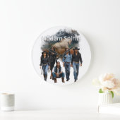 Modern Spirits Crew Cover Art Wall Clock ラージ壁時計 (ホーム)