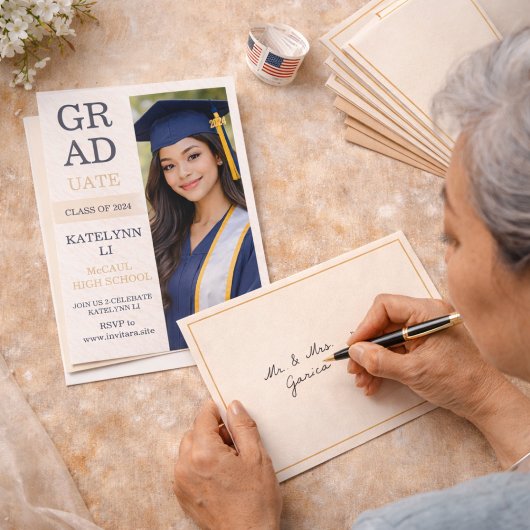 Modern Split Layout Invitation 招待状