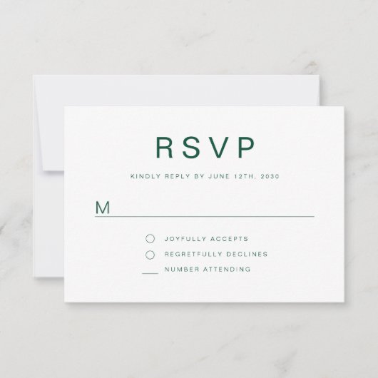 Modern Sport Golf 50th Birthday 出欠カード (正面)