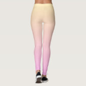 Modern sporty pink and yellow gradient color レギンス (裏面)
