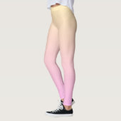 Modern sporty pink and yellow gradient color レギンス (左)