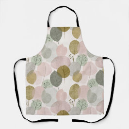 Modern Spring Botanical All-Over Print Apron エプロン