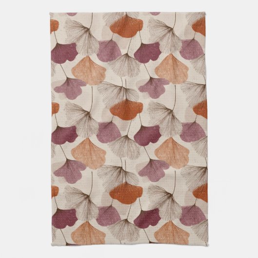 Modern Spring Botanical Floral Kitchen Towels キッチンタオル (縦)