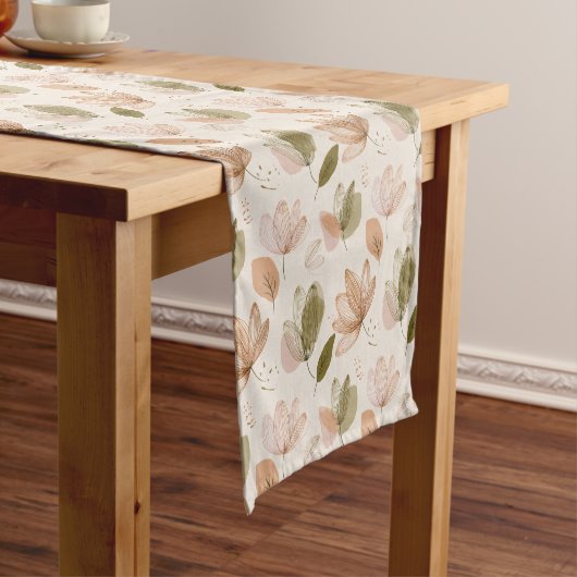 Modern Spring Botanical Floral Table Runner ショートテーブルランナー (インサイチュ)