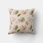 Modern Spring Botanical Floral Throw Pillow クッション (裏面)