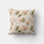 Modern Spring Botanical Floral Throw Pillow クッション (正面)