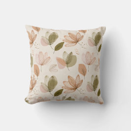 Modern Spring Botanical Floral Throw Pillow クッション
