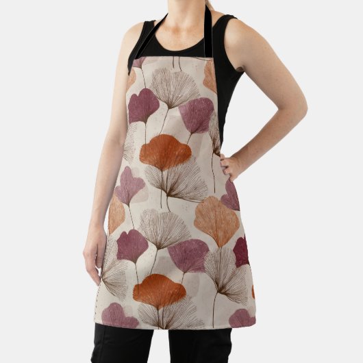 Modern Spring Botanical FloralAll-Over Print Apron エプロン (インサイチュ)