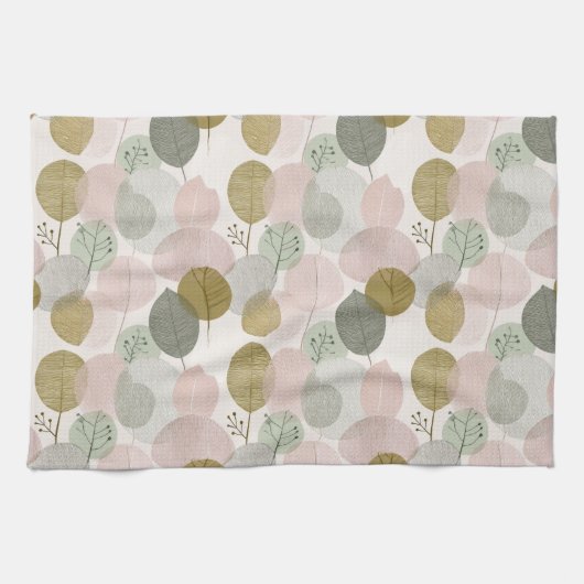 Modern Spring Botanical Kitchen Towels キッチンタオル (横)