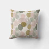 Modern Spring Botanical Throw Pillow クッション (裏面)
