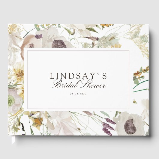 Modern Spring Bridal Shower ゲストブック (正面)