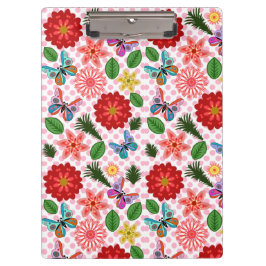 Modern Spring Garden Butterfly Floral  クリップボード