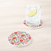 Modern Spring Garden Butterfly Floral  コースター (側面)