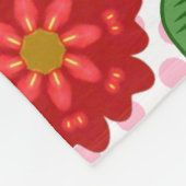 Modern Spring Garden Butterfly Floral  フリースブランケット (角)